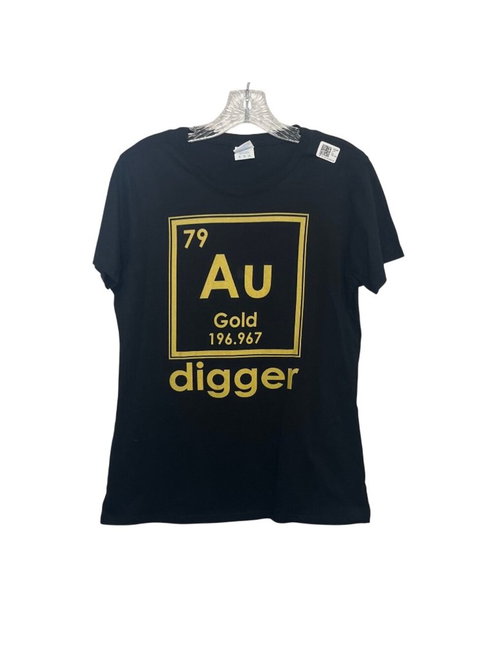 Gold Digger Tshirt Periodic Table Of Elements Womens Medium Black